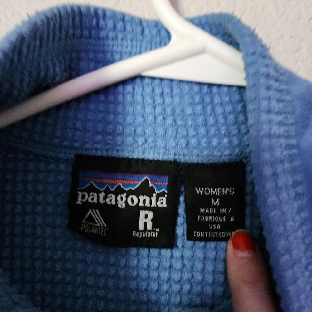 PATAGONIA x VINTAGE 90's USA Made 1/4 Zip Regulator Fleece Jacket in blue M‎ - Picture 3 of 7